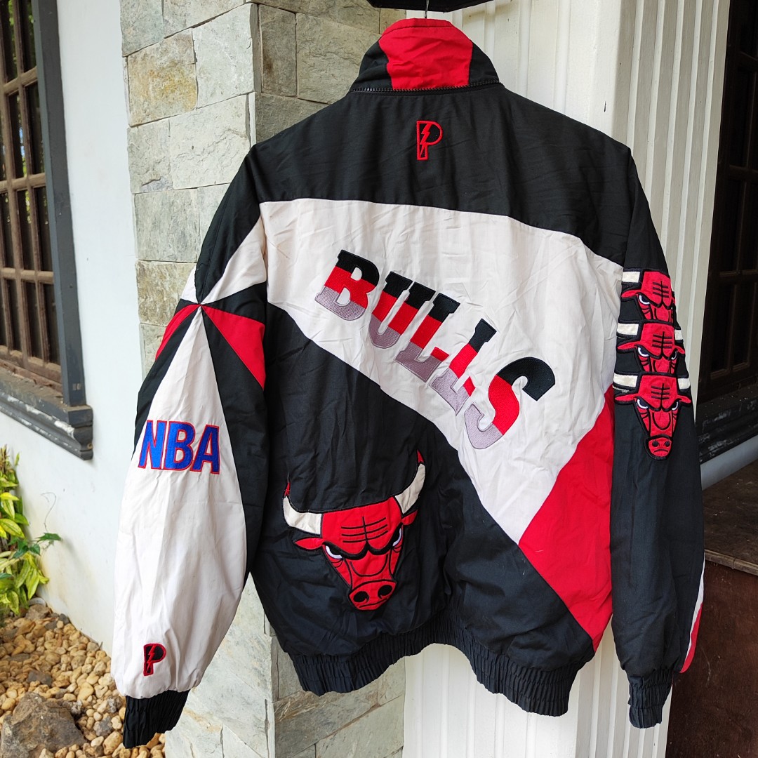 Vintage Chicago Bulls SHADOW Pro Player Jacket, Men's Fashion