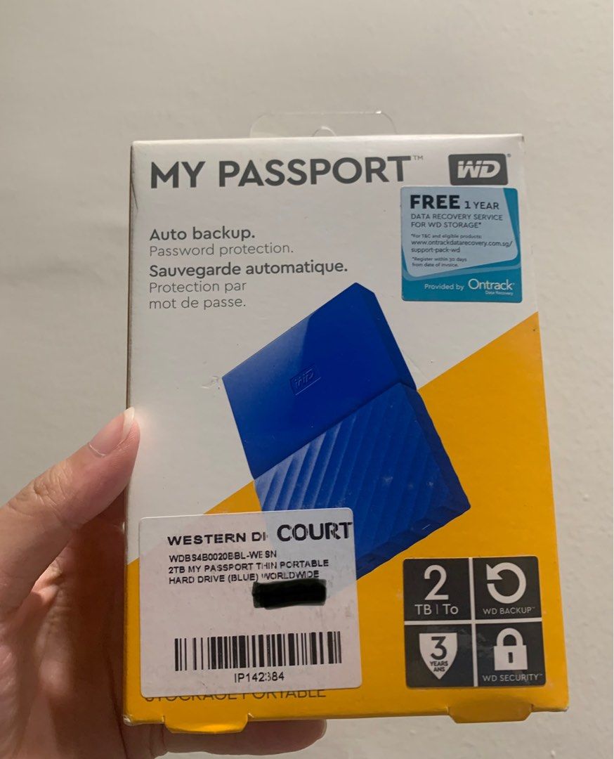 WD 2TB MY PASSPORT, Computers & Tech, Parts & Accessories, Hard Disks