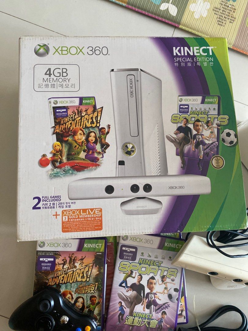 Xbox 360 Kinect, Controller, Games collection, Video Gaming, Video Game Consoles, Xbox on Carousell