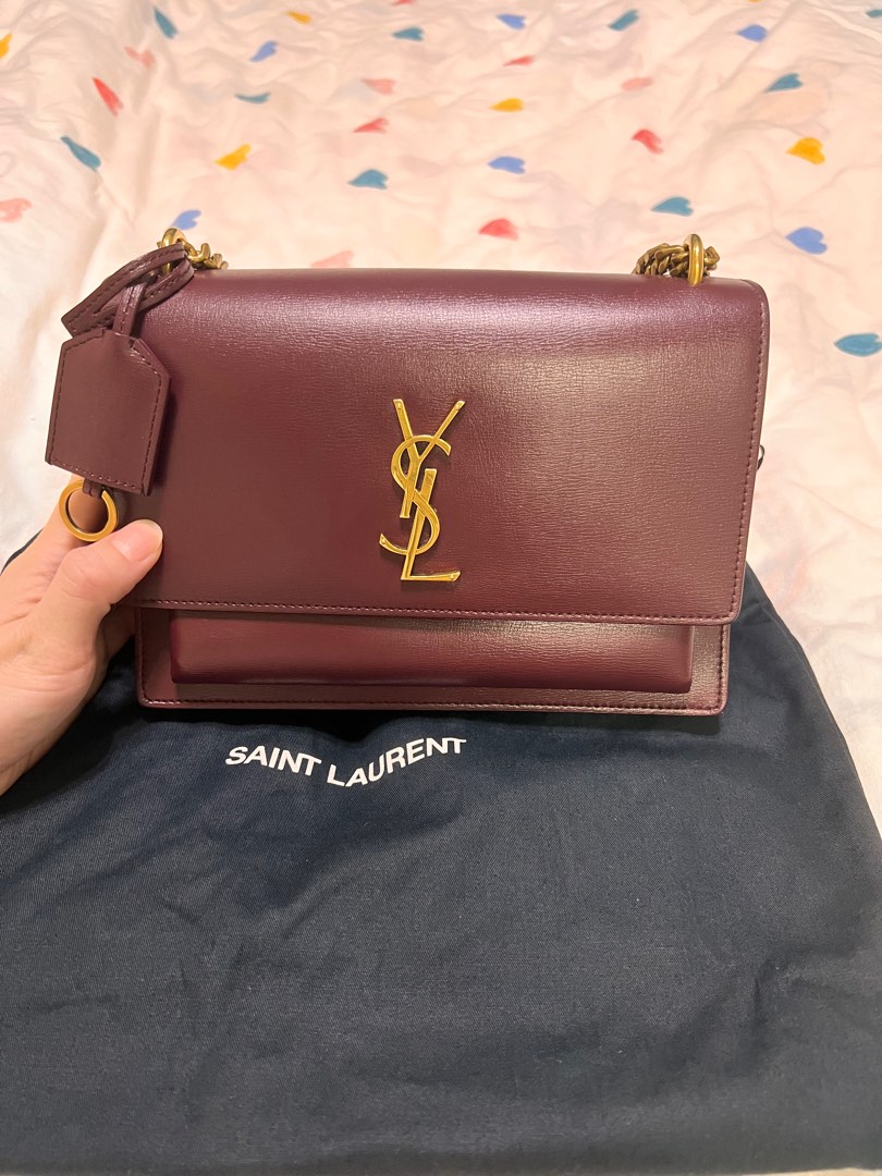 YSL UPTOWN POUCH IN GRAIN DE POUDRE EMBOSSED LEATHER-Negotiable , Luxury,  Bags & Wallets on Carousell