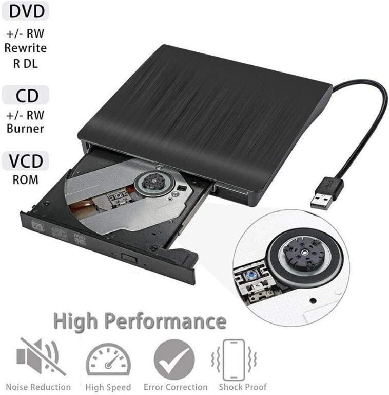 ⭐ [B332] ⭐ USB Pop-up Mobile External DVD-RW Portable Drive ODD External  DVD Drive ROM Player New Replacement Parts (Color : Black) Writer for  Windows Linux Mac 9.5MM, Computers & Tech, Parts