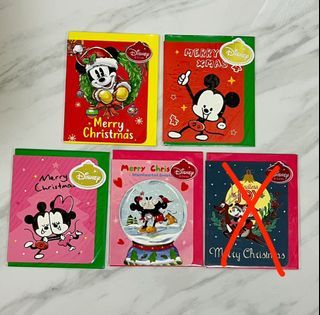 【現貨】迪士尼 Disney 聖誕卡 聖誕咭 Christmas card Xmas 萬用卡 生日卡 感謝卡 米奇 米妮 mickey minnie 剪影