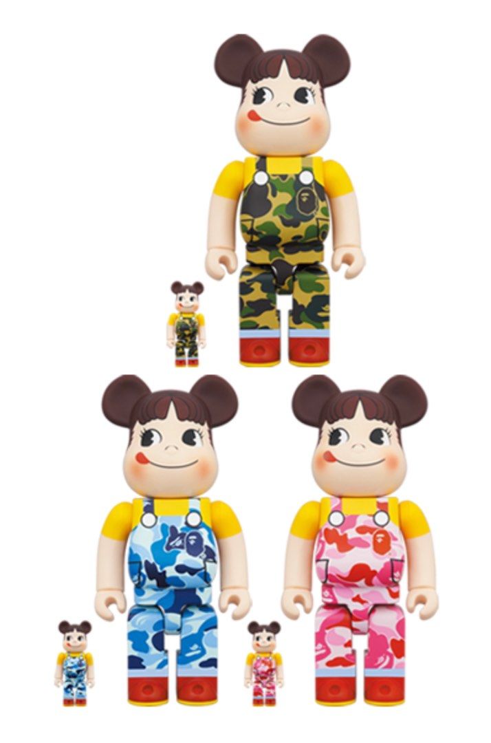 預訂Pre-Order) BE@RBRICK BAPE(R) ペコちゃん100% & 400% GREEN PINK 