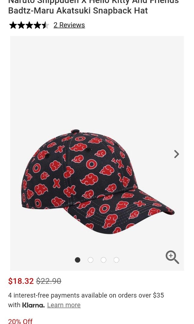 Akatsuki cap, Men's Fashion, Watches & Accessories, Caps & Hats on