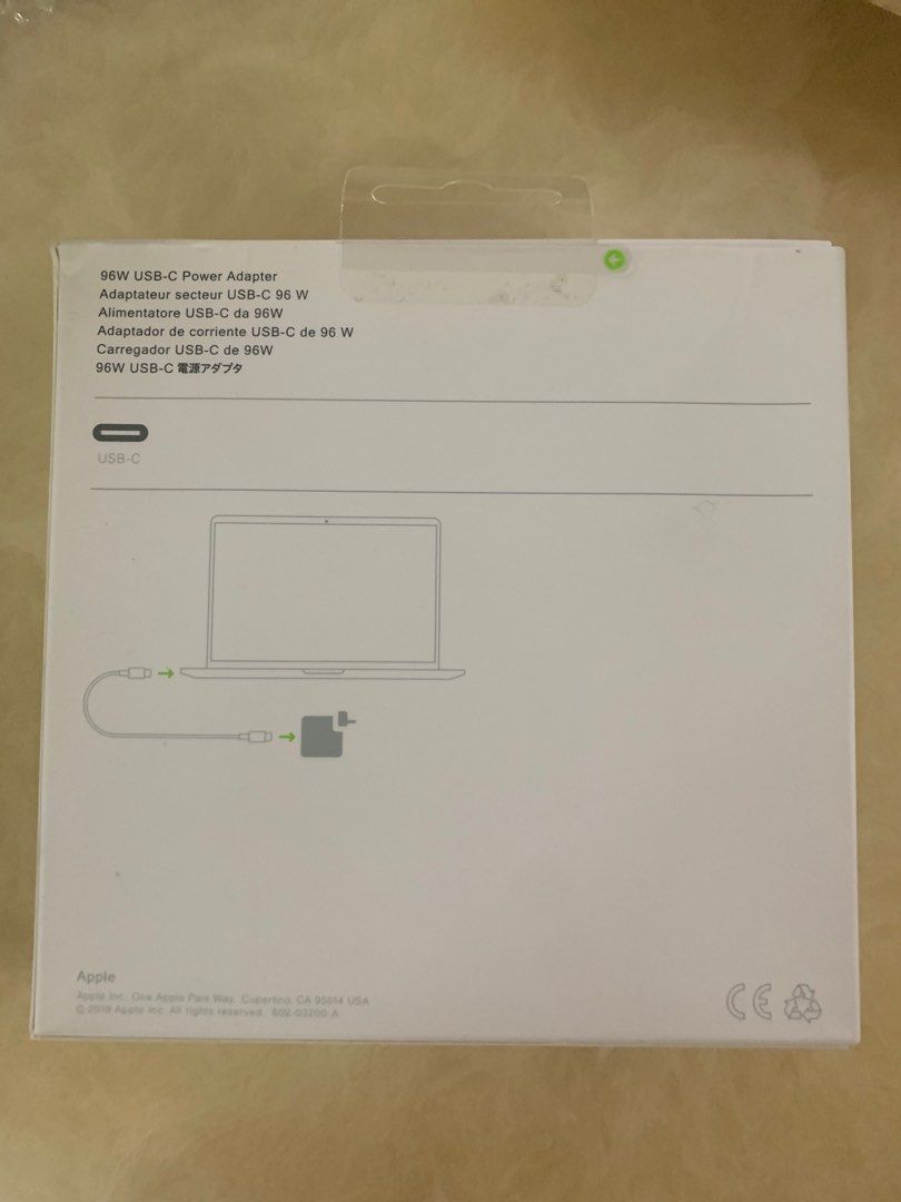 Apple 96w USB-C power Adapater (Category: Chargers) located in Quezon City. Submitted by eiagarxia (Listing ID 1197601699, Image 3). Description: Brand new sealed never opened.