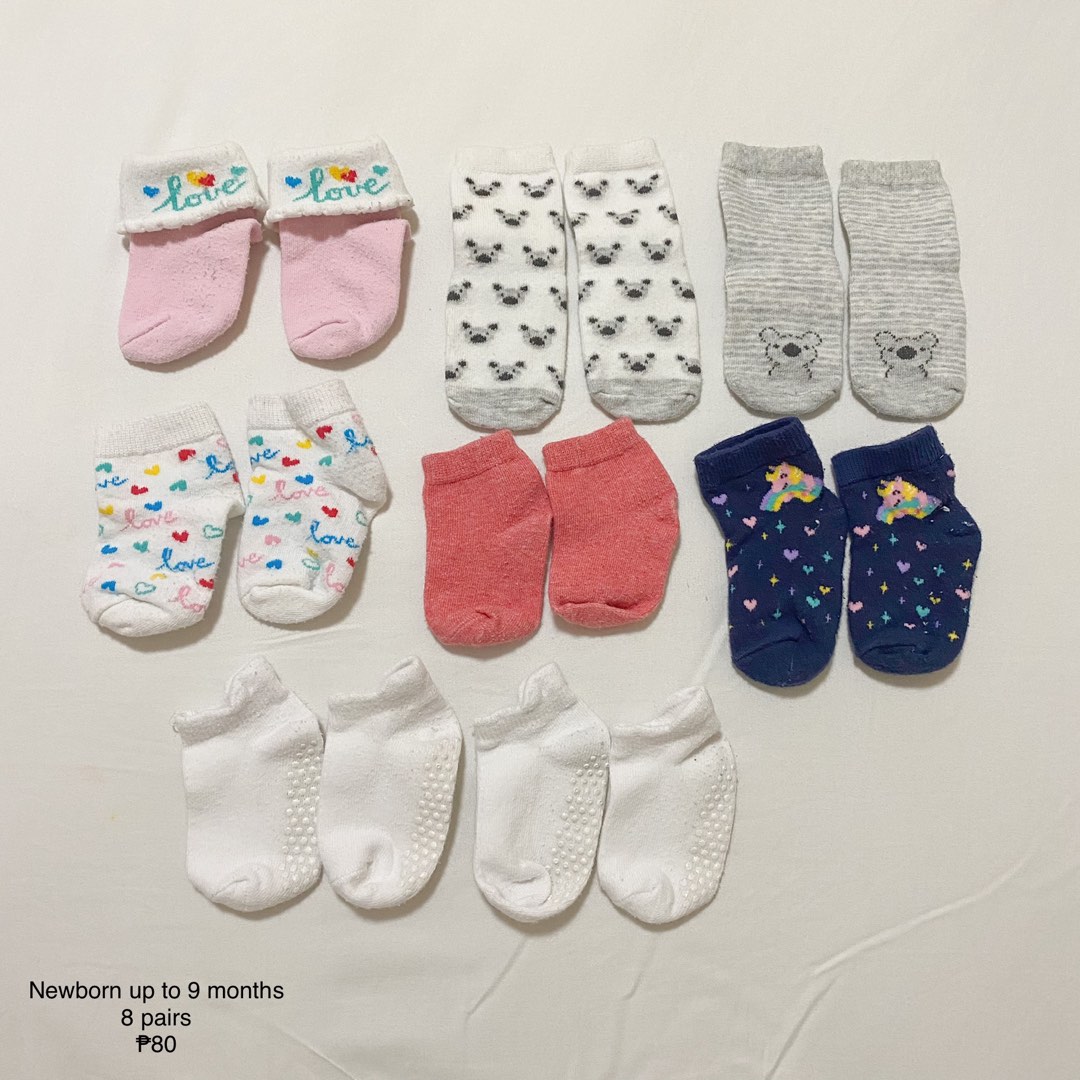 8 pairs of baby socks store