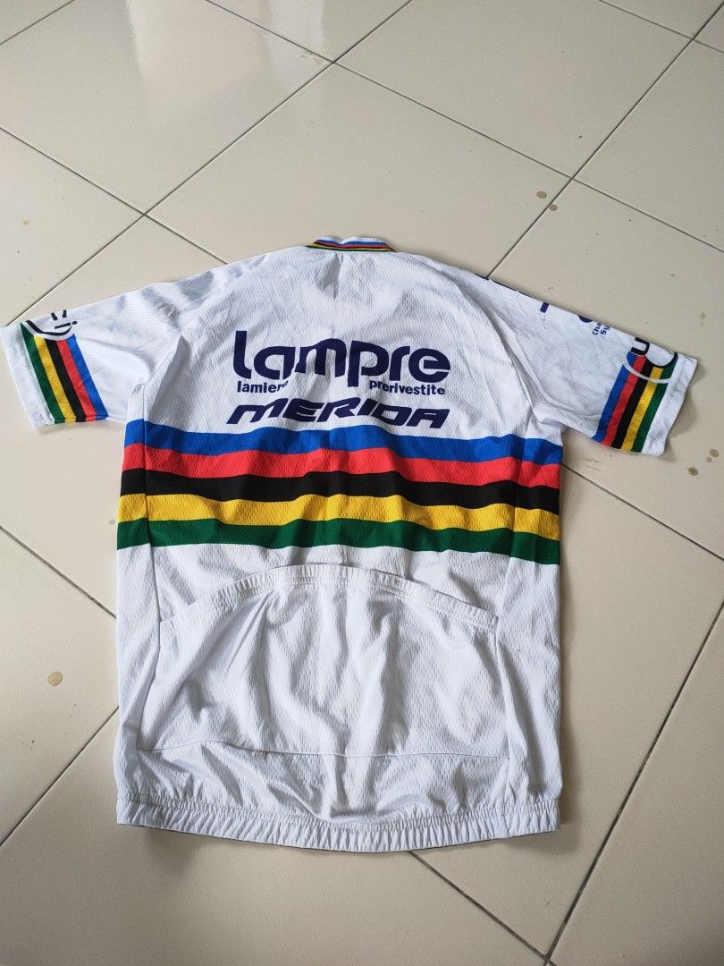 baju kaos sepeda LAMPRE by MERIDA original size L, Fesyen Pria