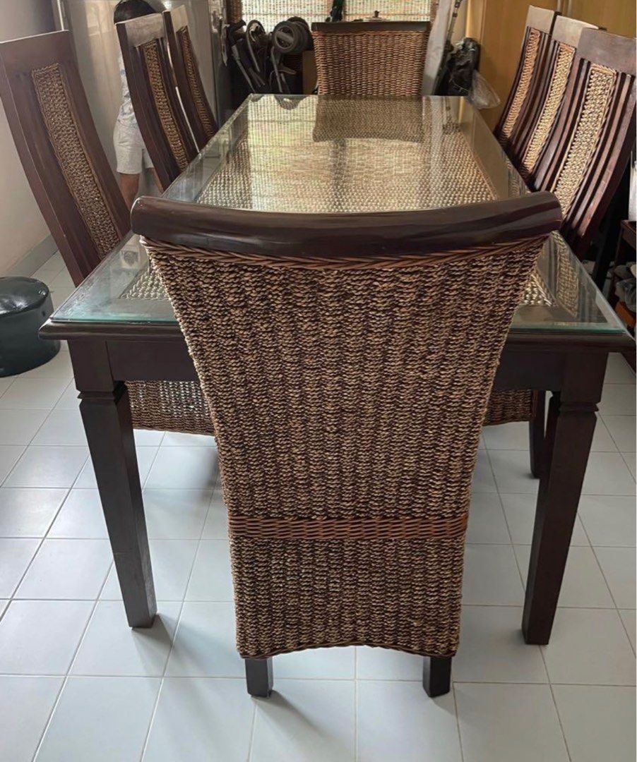 Balinese teak wood Dining Table, Furniture & Home Living, Furniture