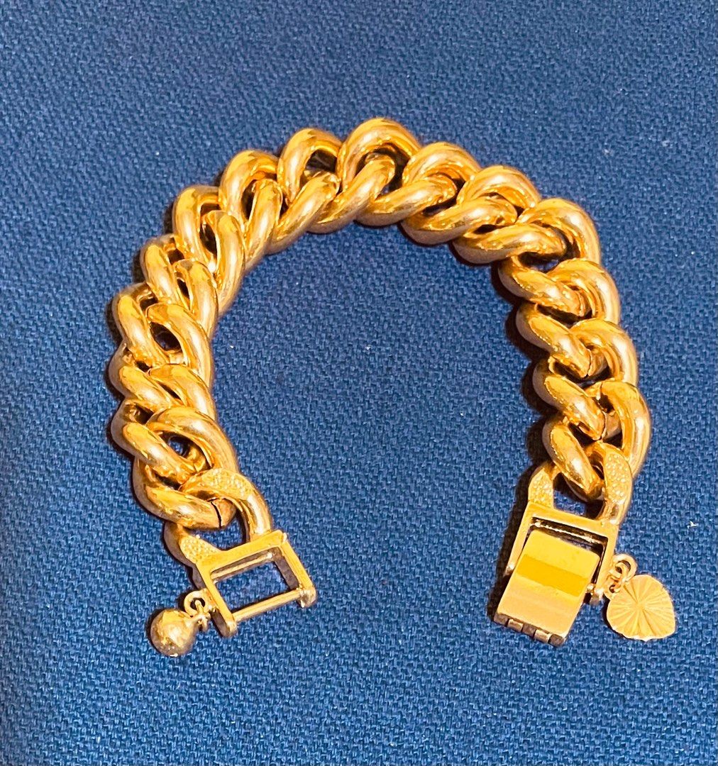 gold plated engraved bracelet