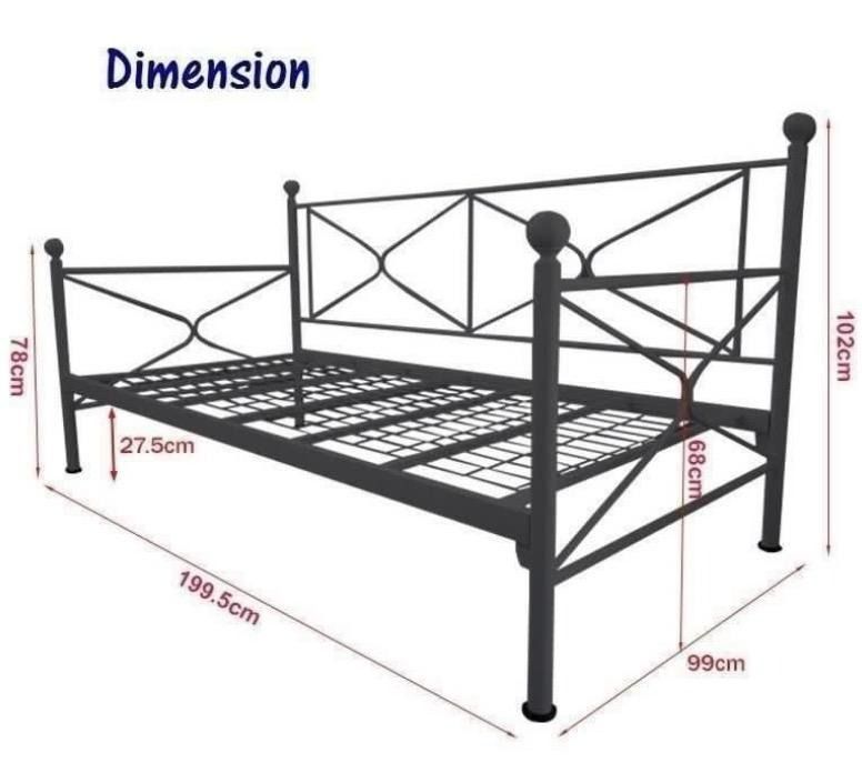 Brand New Black Cream White Single Bed with Optional Pull Out and
