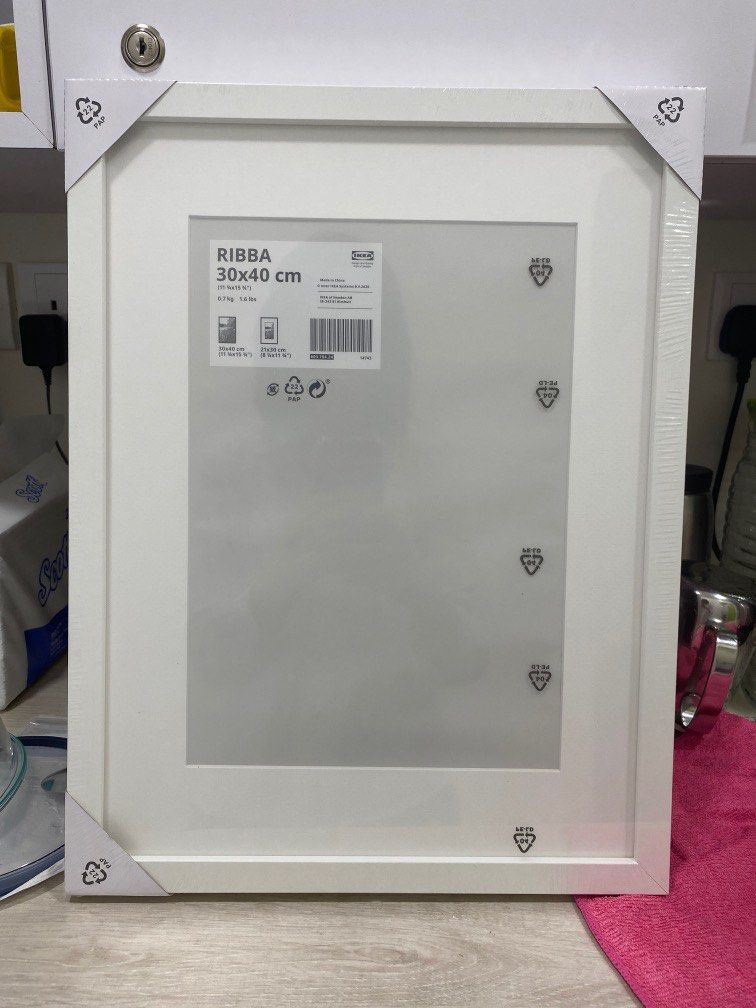 Brand new ikea ribba frames 30x40cm A4, Furniture & Home Living, Home