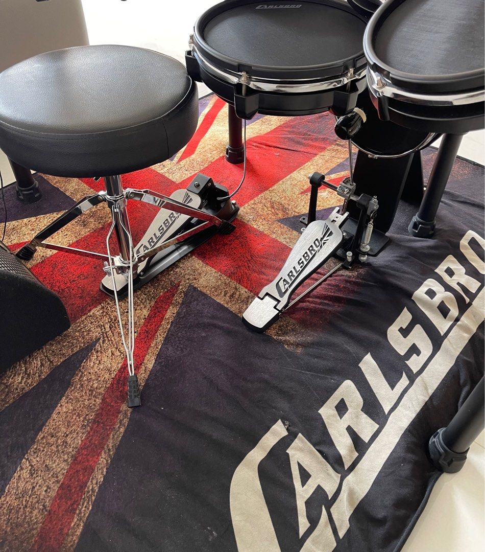 Carlsbro CSD400 Mesh Electronic Drum Kit with stool, carpet, notestand