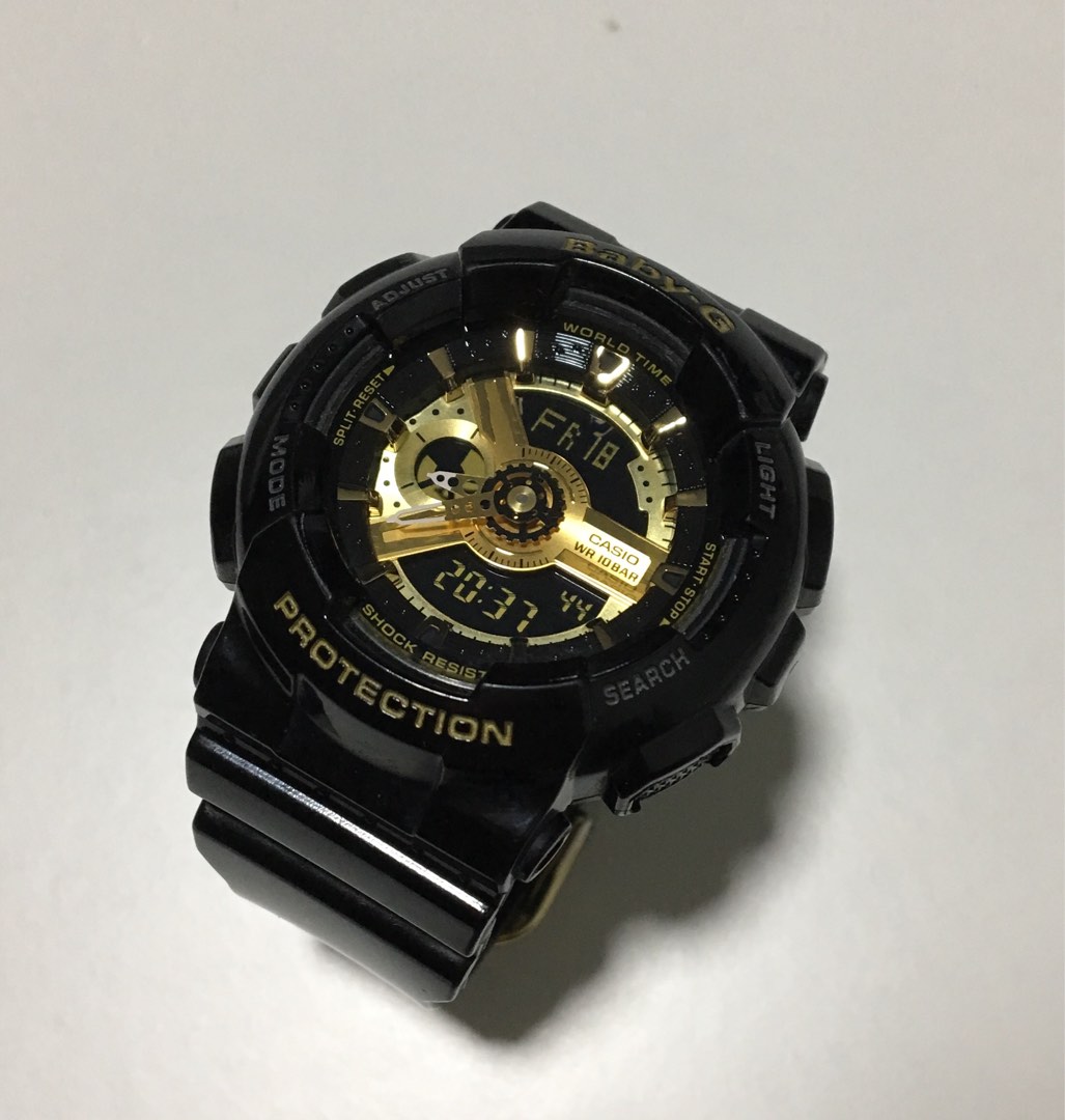 Casio Baby G BA 110 Black Gold G Glide Neon Pink Mint with New