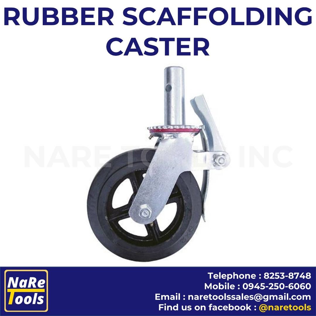 CASTER WHEEL Heavy Duty Rubber Scaffolding Caster Wheel, Commercial