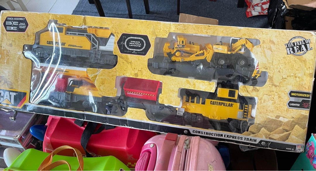 CAT Construction Train Set Hobbies Toys Toys Games on Carousell