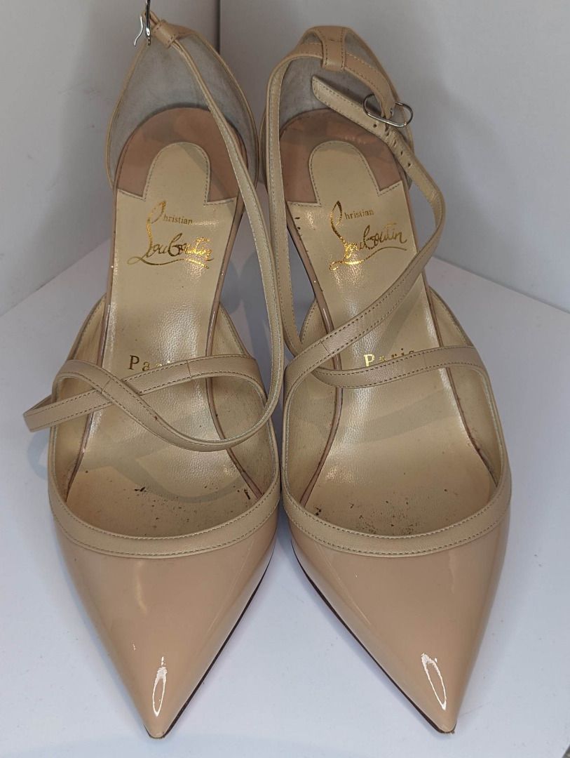 Christian louboutin heels beige sales