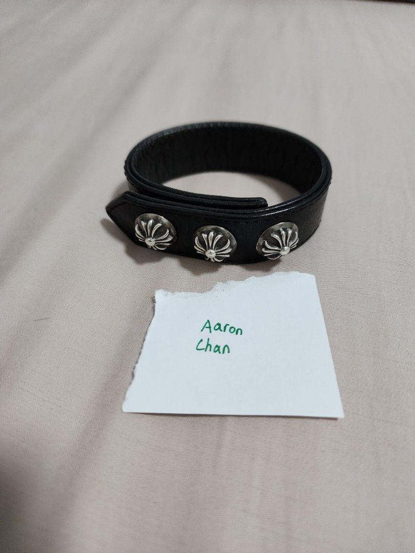 アクセサリー chrome hearts wristband Chrome Hearts Leather Bracelet, Men's Fashion, Watches