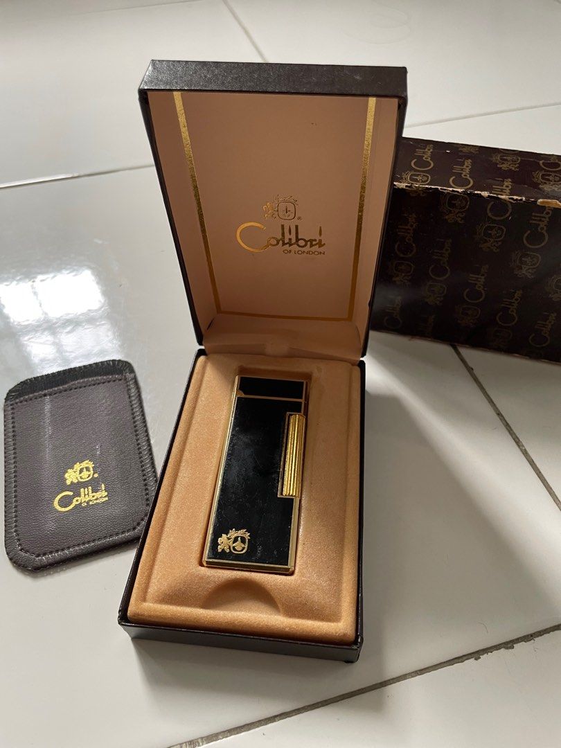 Colibri of London vintage lighter with box and sleeve