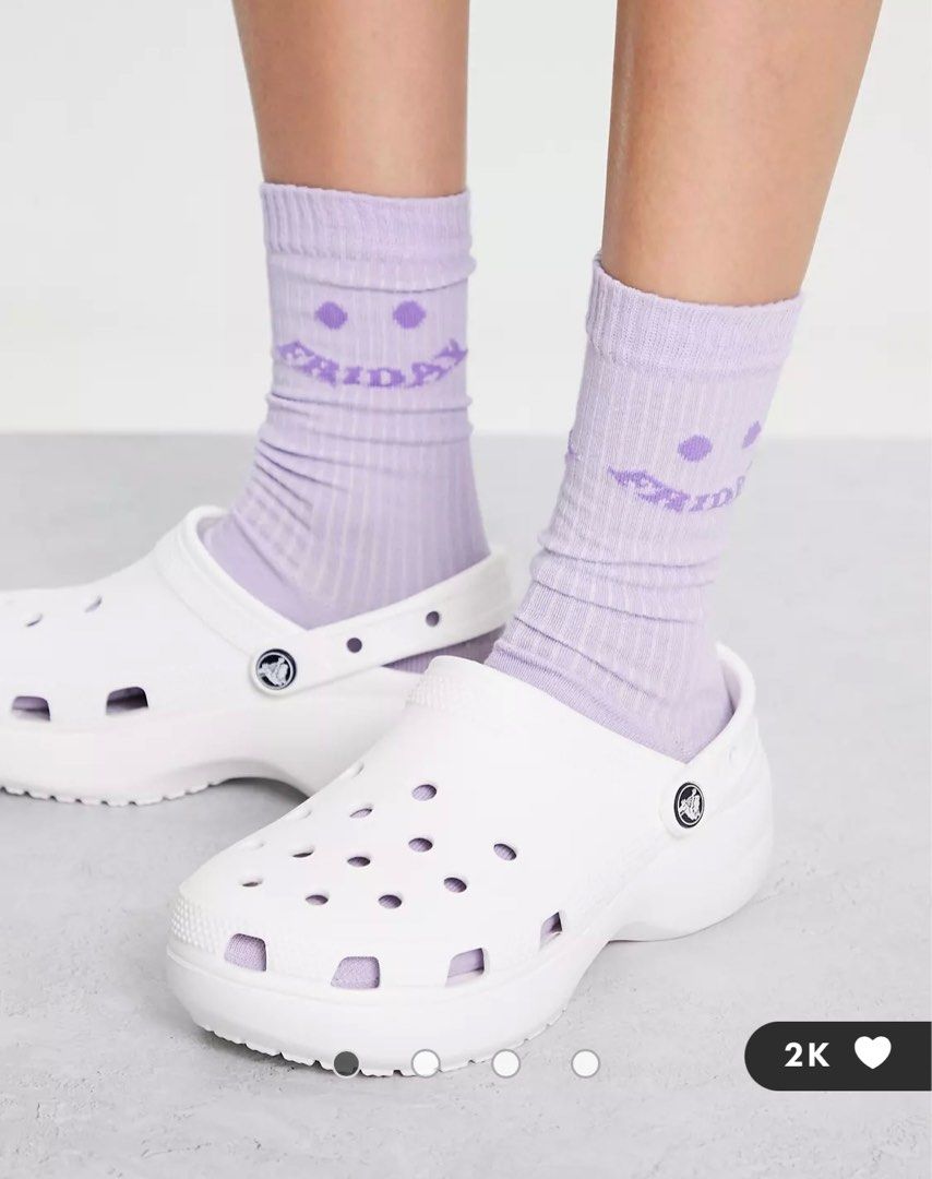 Crocs classic platform clogs WHITE