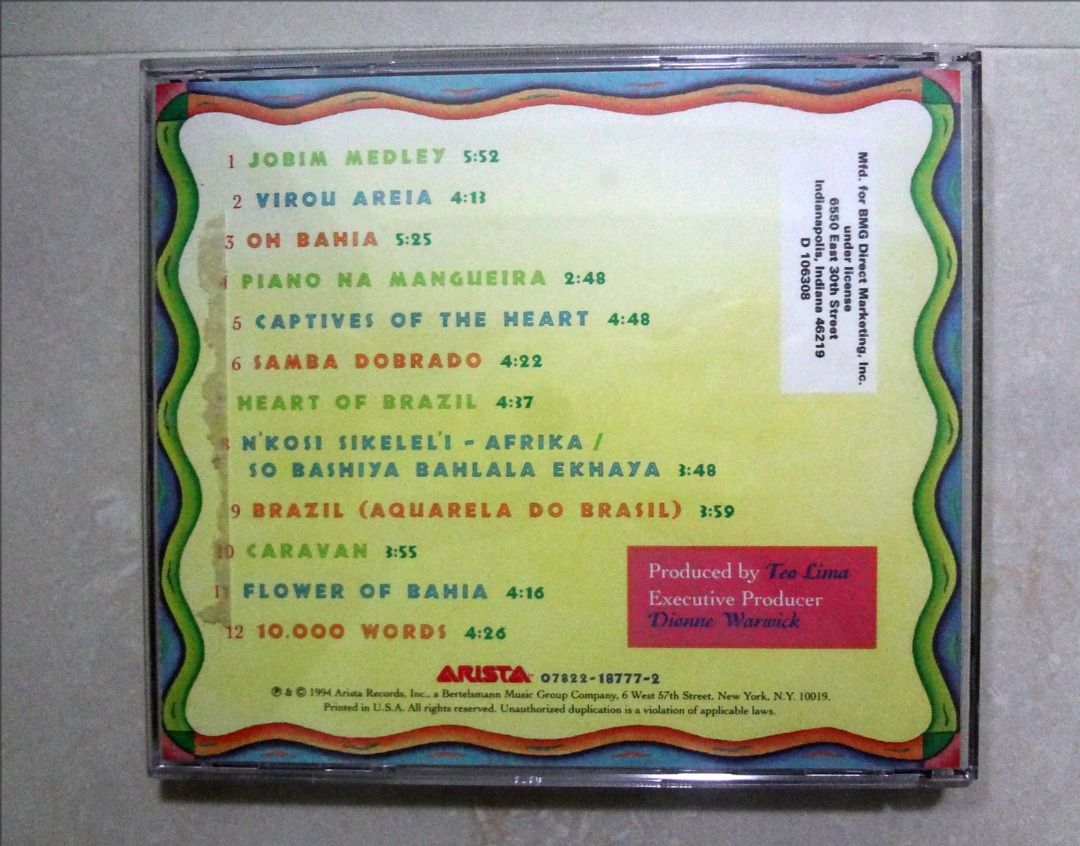 Dionne Warwick CD Aquarela Do Brasil, Hobbies & Toys, Music & Media, CDs &  DVDs on Carousell