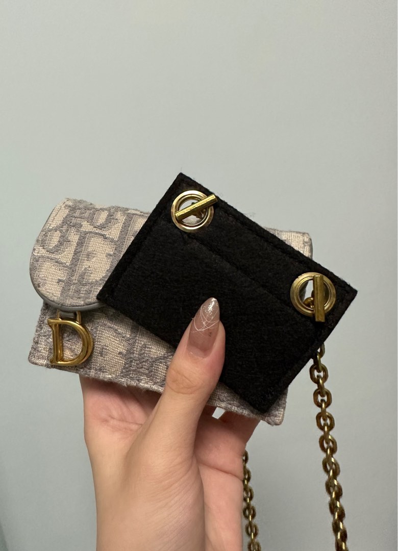 Dior saddle card holder 改造鏈, 名牌, 飾物及配件 Carousell