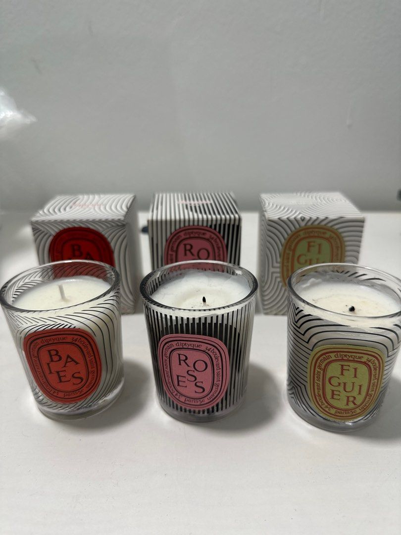 DIPTYQUE SCENTED CANDLES SET, Furniture & Home Living, Home Fragrance