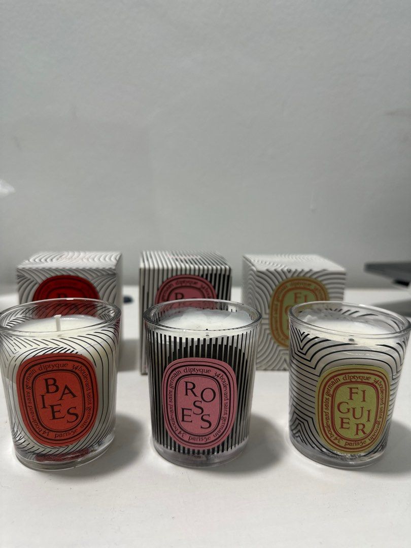 DIPTYQUE SCENTED CANDLES SET, Furniture & Home Living, Home Fragrance