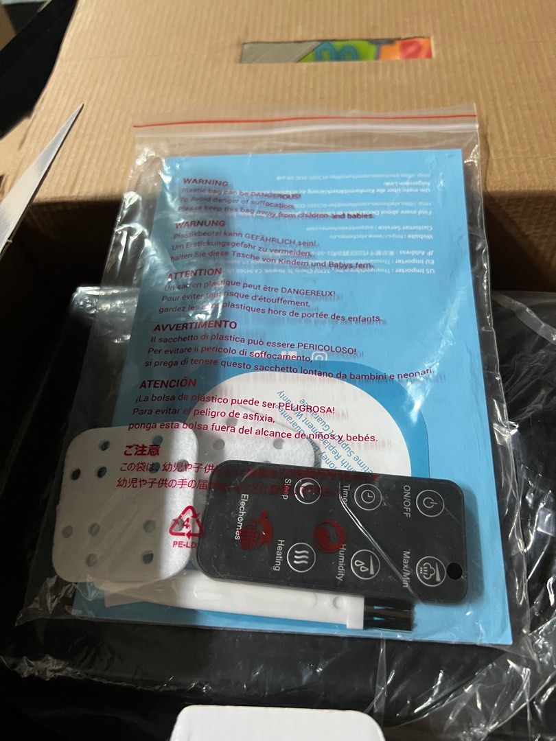 Elechomes EC5501, 6 Litre Cool & Warm Mist Ultrasonic Humidifier (Black