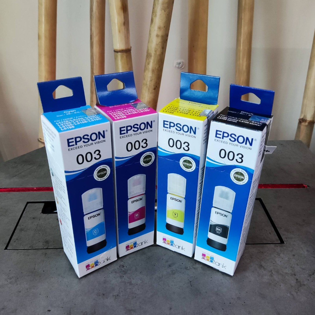 EPSON 003 ORIGINAL INK BOTTLE 1 SET (BLACK, CYAN, MAGENTA, YELLOW