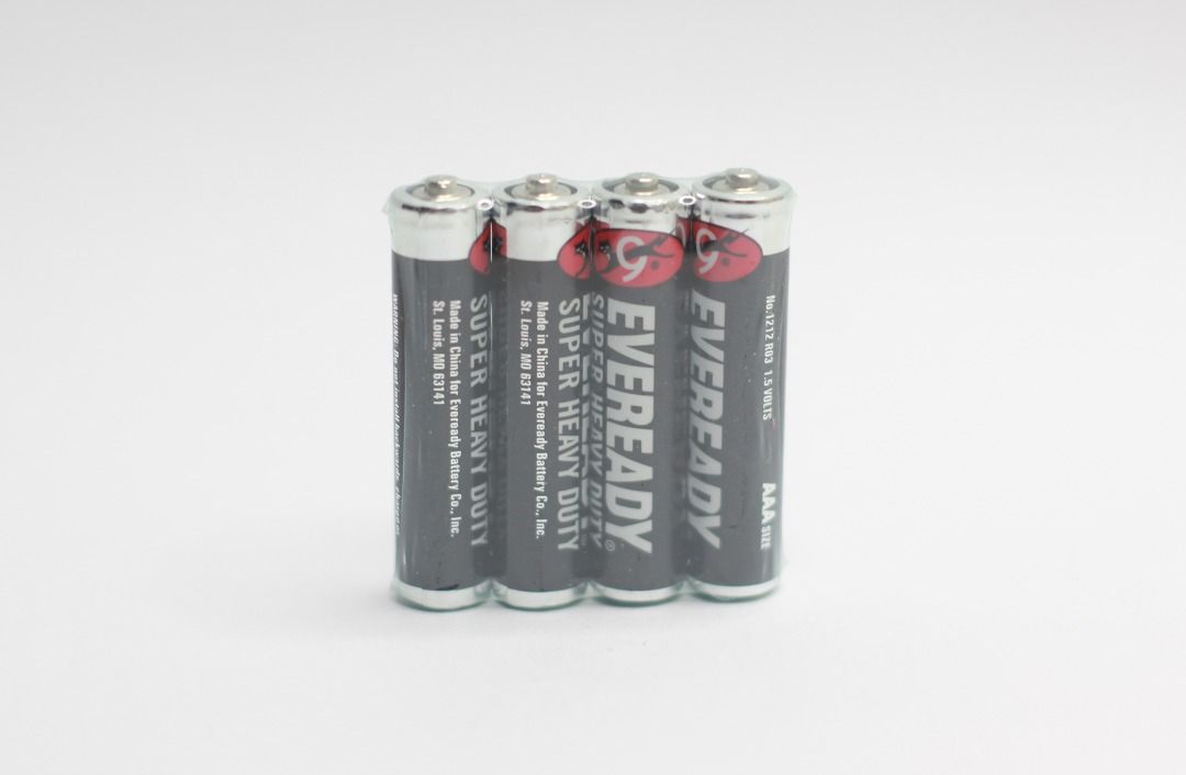 EVEREADY AAA BATTERY TRIPLE A BATTERY SUPER HEAVY DUTY, 1.5V R03, NO