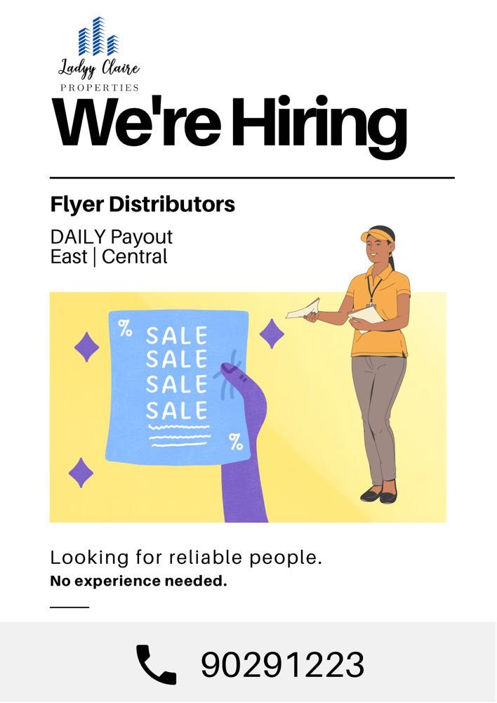 Flyers Distributors wanted!, Jobs, Warehouse & Logistics on Carousell
