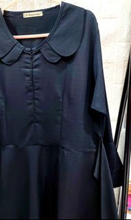 Gamis jumbo hitam jv hasanah