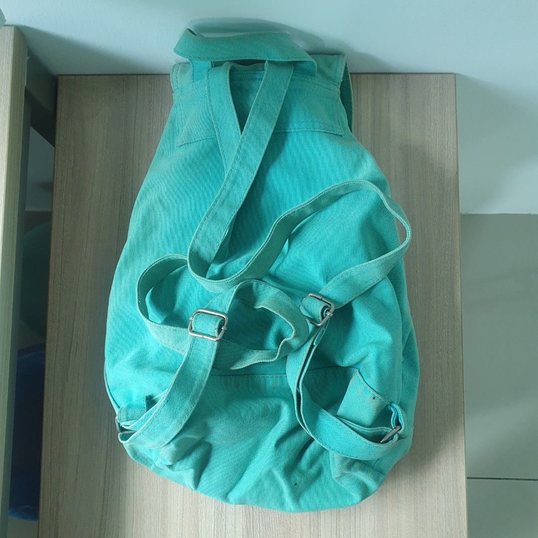 Green Bucket Backpack, Women's Fashion, Bags & Wallets, Backpacks on