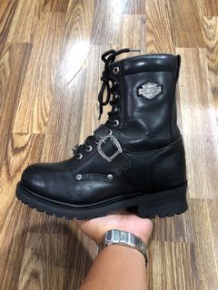 Harley Davidson Faded Glory Motorcycle Riding Black Leather Boot(8 US M)