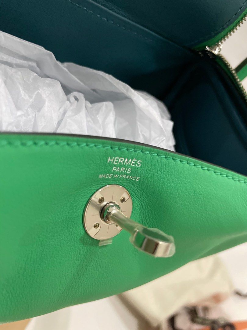 Price Drop! Hermes mini lindy in menthe swift brand new, Women's