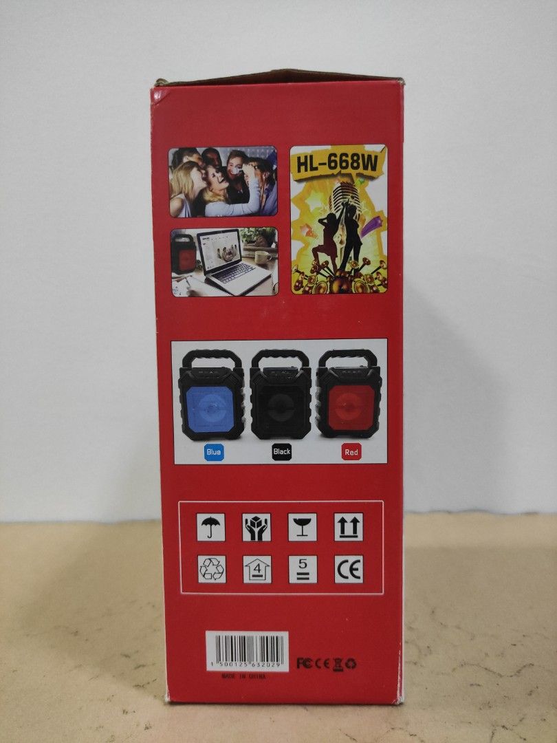 HL-668W Portable Speaker (Blue Colour). Support SD/MMC Card, USB, AUX ...