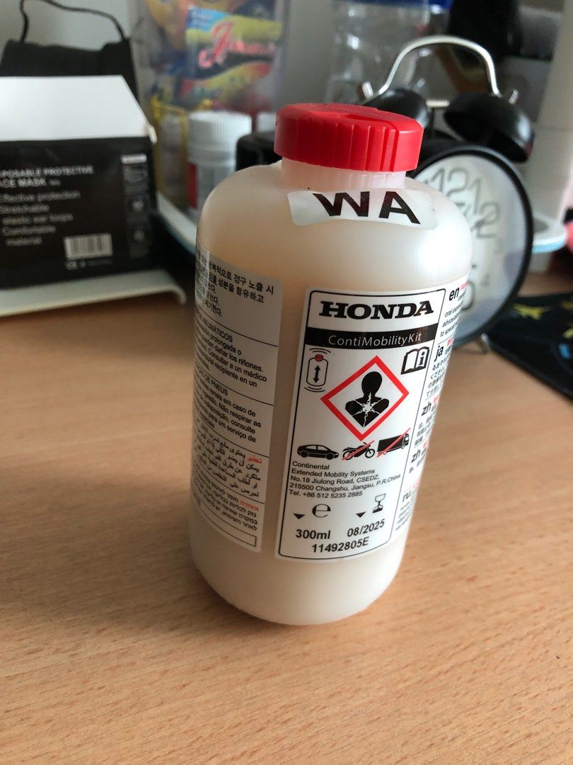 HONDA Tire Tyre Repair Kit Sealant (300ml), Car Accessories