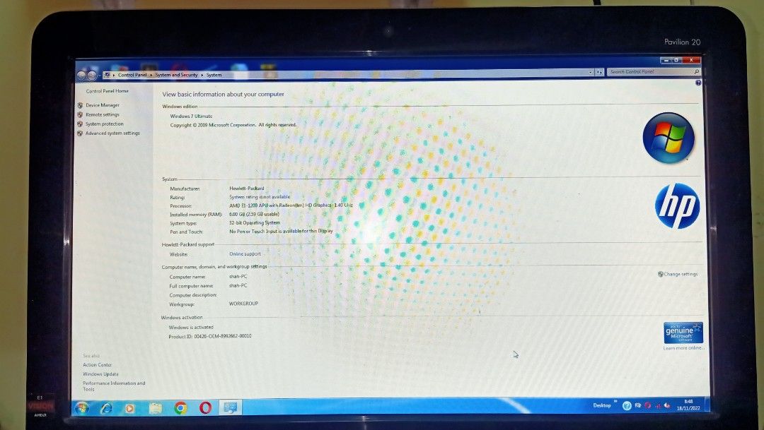 Hp pavilion 20 all in one, Computers & Tech, Laptops & Notebooks on