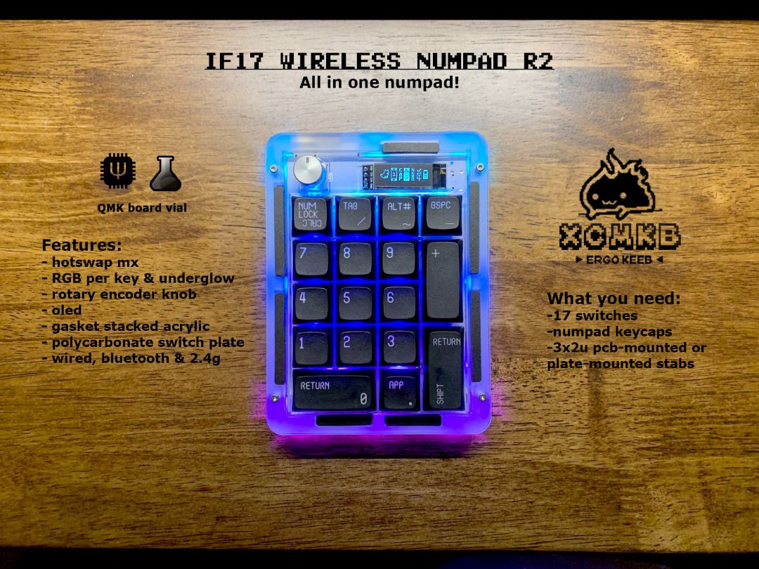 IF17 Wireless Mechanical Keyboard Numpad Trimode Bluetooth 2.4g ...
