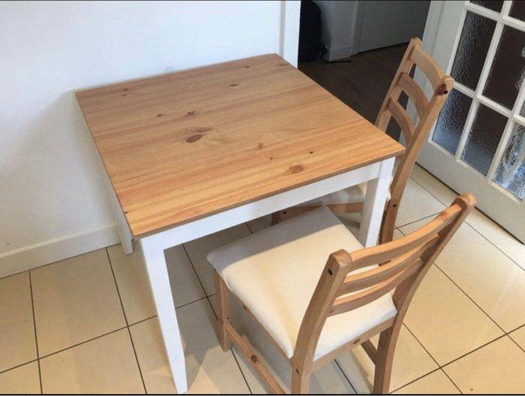 Ikea LERHAMN dining Table SET (table + 2 chairs), Furniture & Home