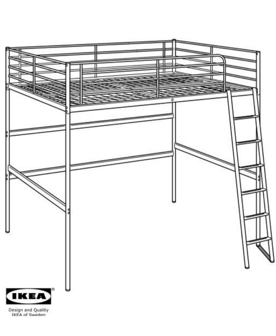 Ikea Loft Bed Queen Size, Furniture & Home Living, Furniture, Bed