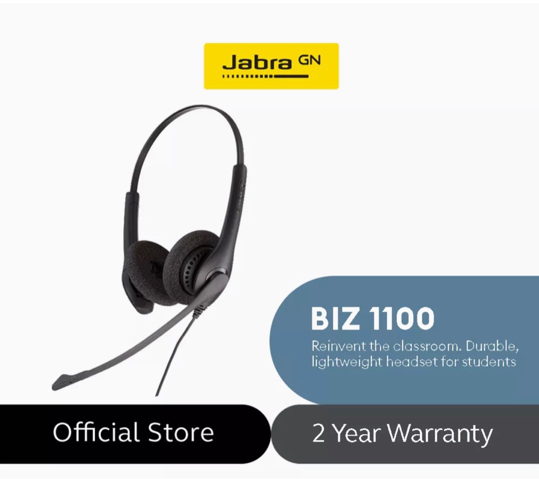 Jabra Biz 1100 USB-A Stereo Headset Noise Cancelling Mic | PH