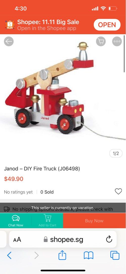 Janod diy cheap fire truck