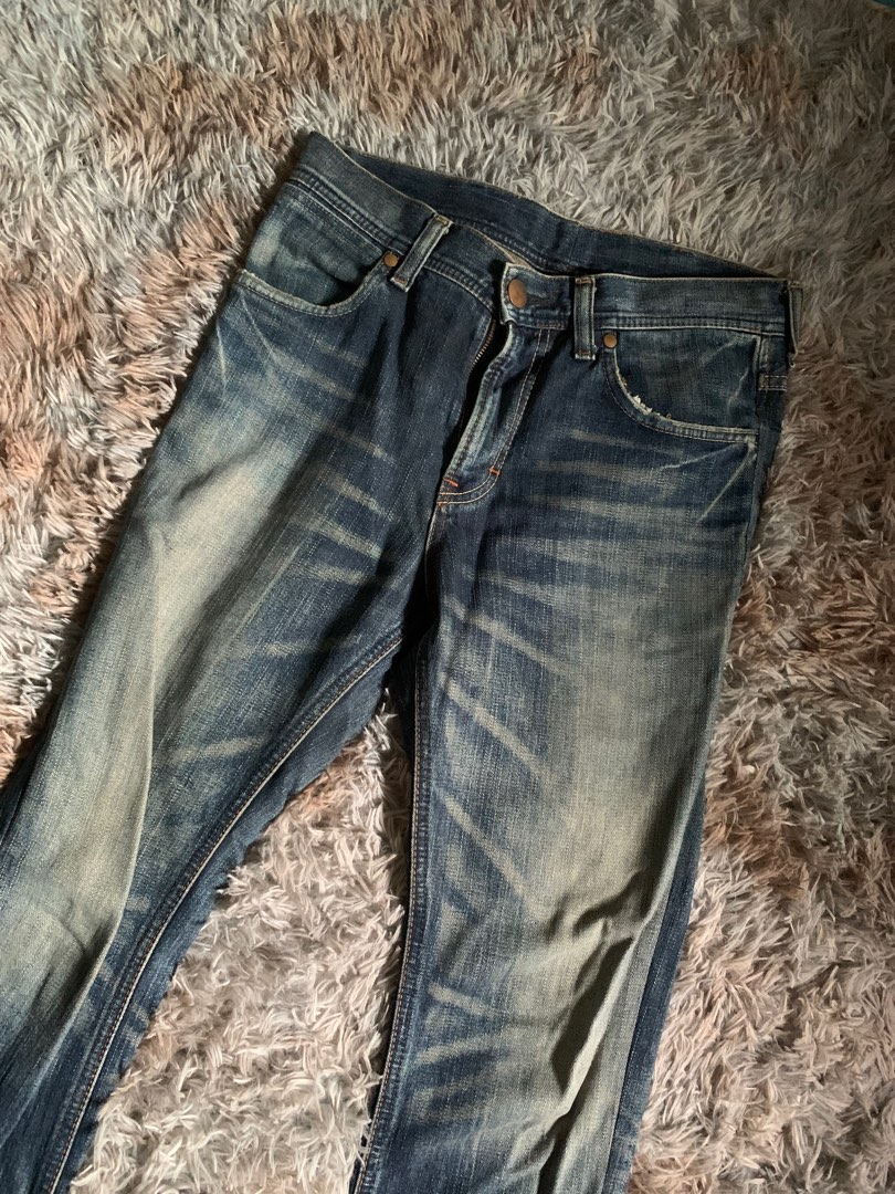 Jeans Wrangler original fading, Fesyen Pria, Pakaian , Bawahan di Carousell