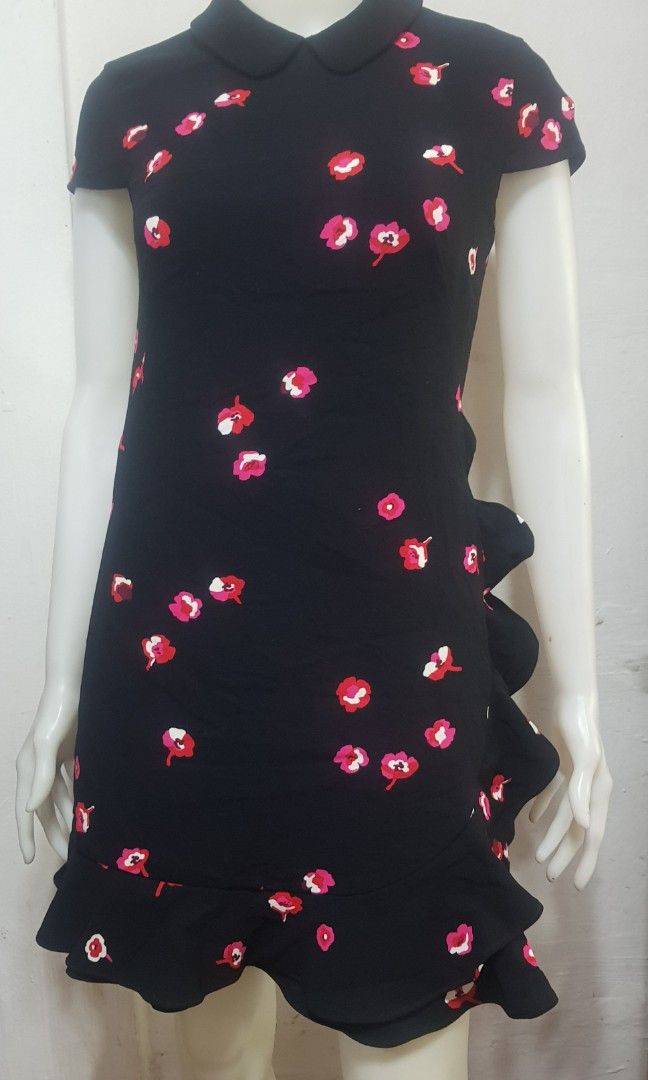 Kate spade black ruffle dress new arrivals