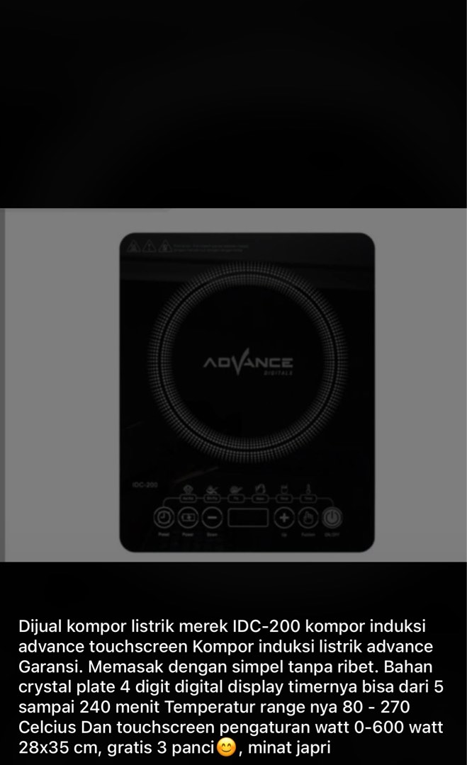 kompor listrik, Kitchen & Appliances di Carousell