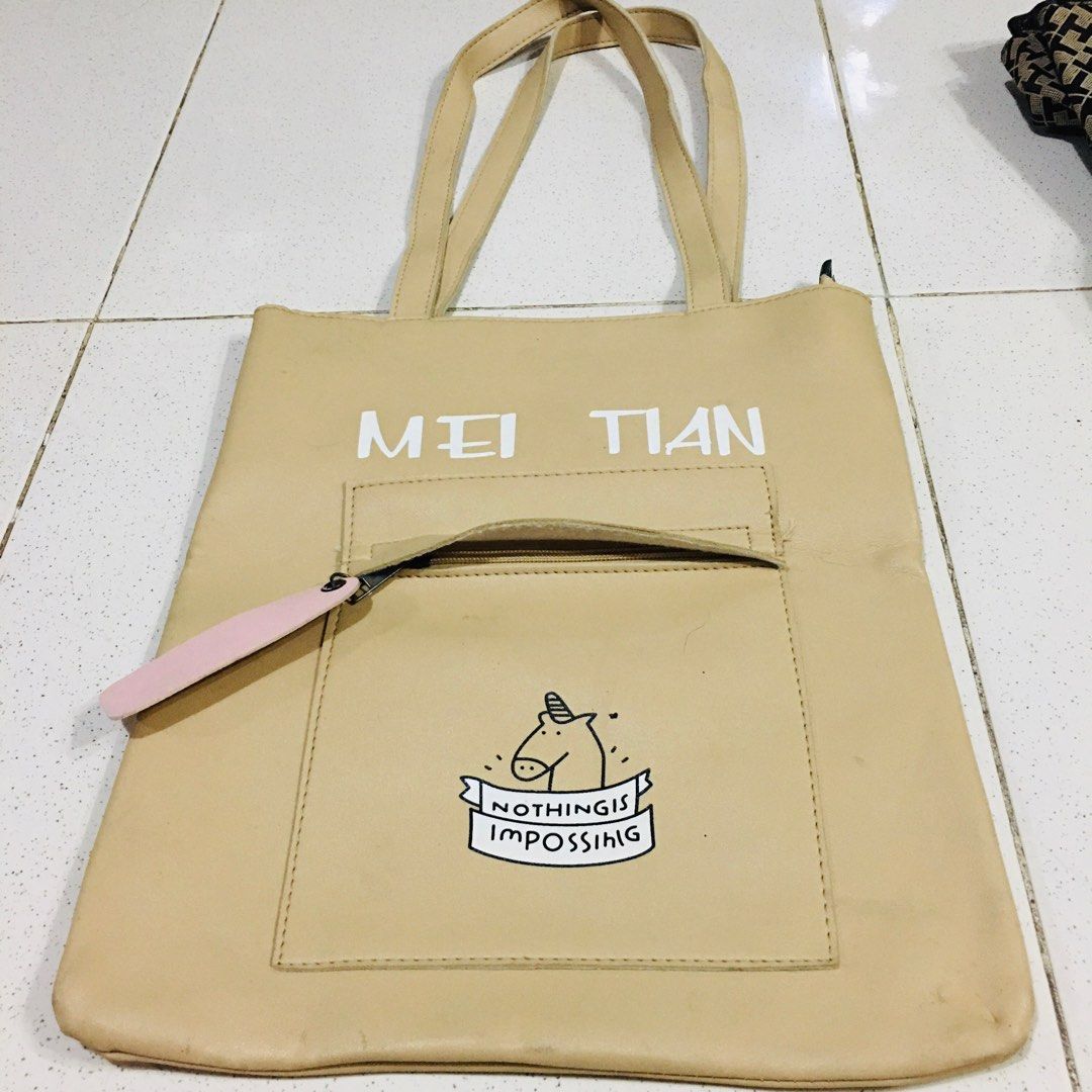 Korean Tote bag, Women's Fashion, Bags & Wallets, Tote Bags on Carousell