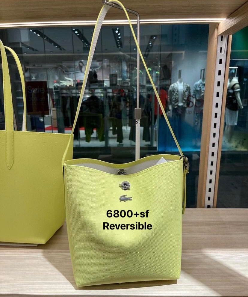 Lacoste men sling bag and women reversible bag tote bag, Luxury, Bags