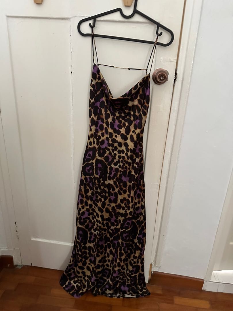 Leopard Print Midi Maxi Dress Zara