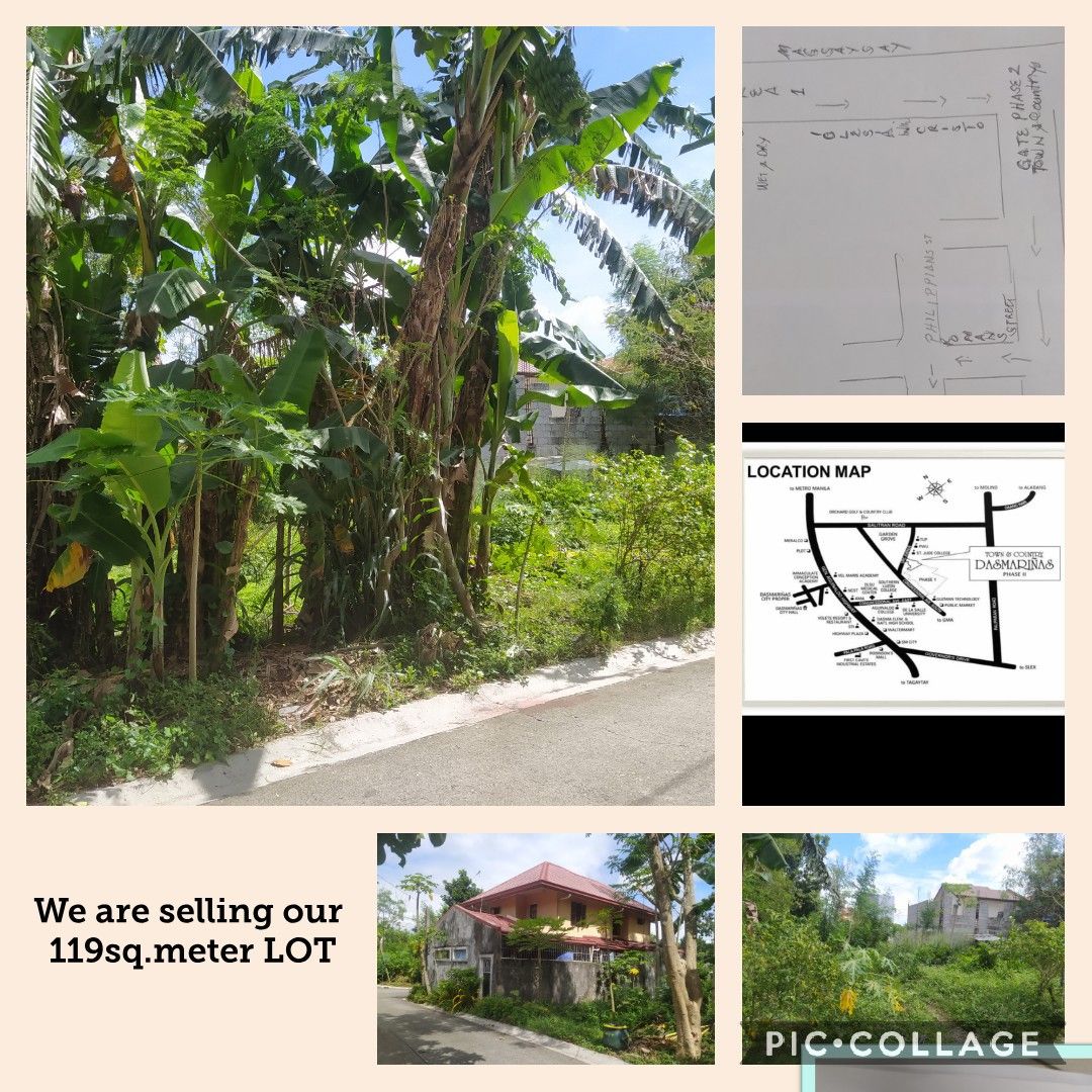 LOT ONLY IN TOWN & COUNTRY (Category: Lot) located in Cavite. Submitted by Charm55 (Listing ID 1197548886, Image 1). Description: DASMARINAS SALITRAN TOWN & COUNTRY PHASE 2-LOT ONLY CLEAN TITLE ( COMPLETE PAPERS)with updated RPT/AMILYAR. 📌Lot Area : 119 Sqm. 📌Price: P13,000/square meter CGT Inclusive perfect for Air BnB/Apartment 👍💯 Flood free 👍Next to those Prominent Schools 👍Near to the Market place/ Groceries/ Restaurants/Alfamart/ Gas S